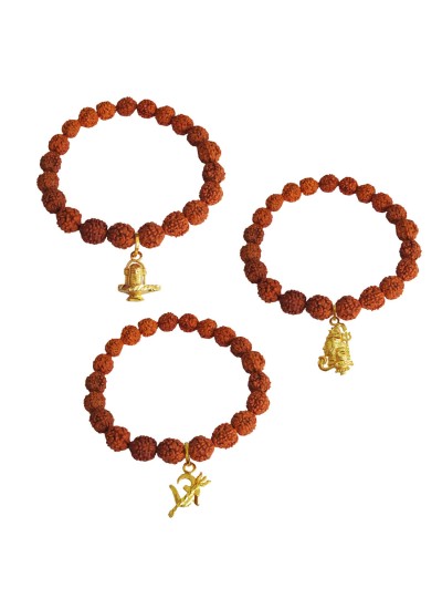 Om Shiva Shivling Charm Bracelet Combo